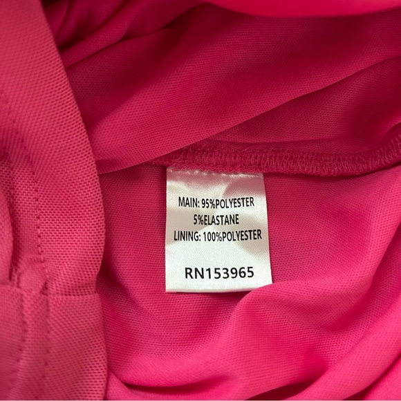 AREA STARS Pink Sweetheart Sheer Long Sleeve Rushed Mesh Dress Size S, NWT - Picture 7 of 10